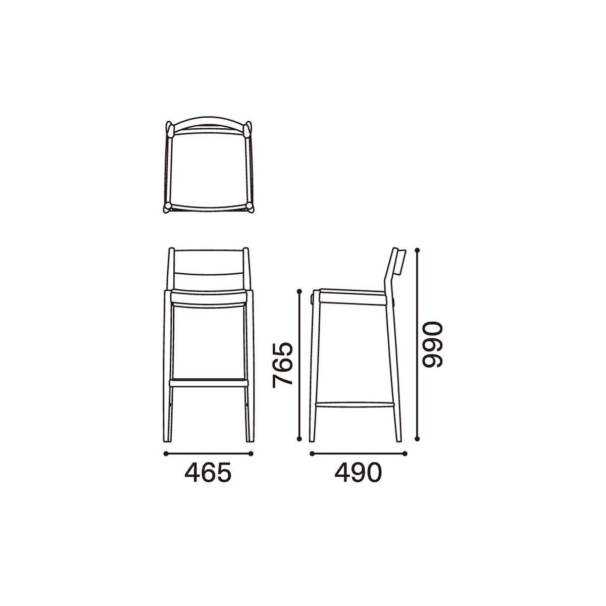 Tabouret haut (avec coussin)