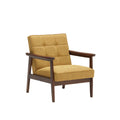 Chaise une place jaune moutarde