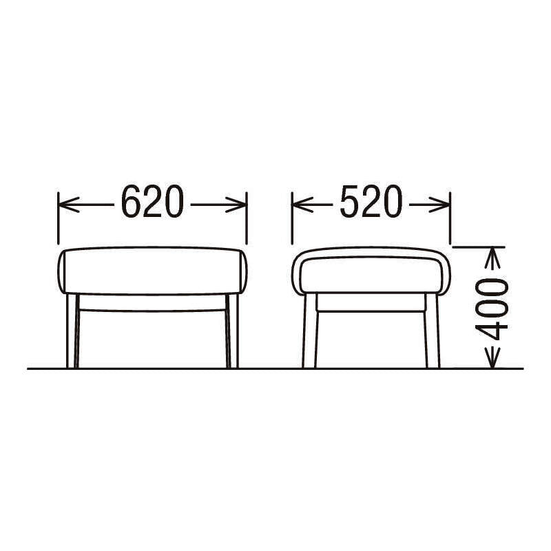 Description du pouf rembourré - Tabouret